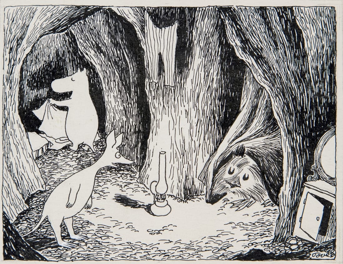 Tove Jansson, drawing for an illustration to Comet in Moominland, 1946 adap...