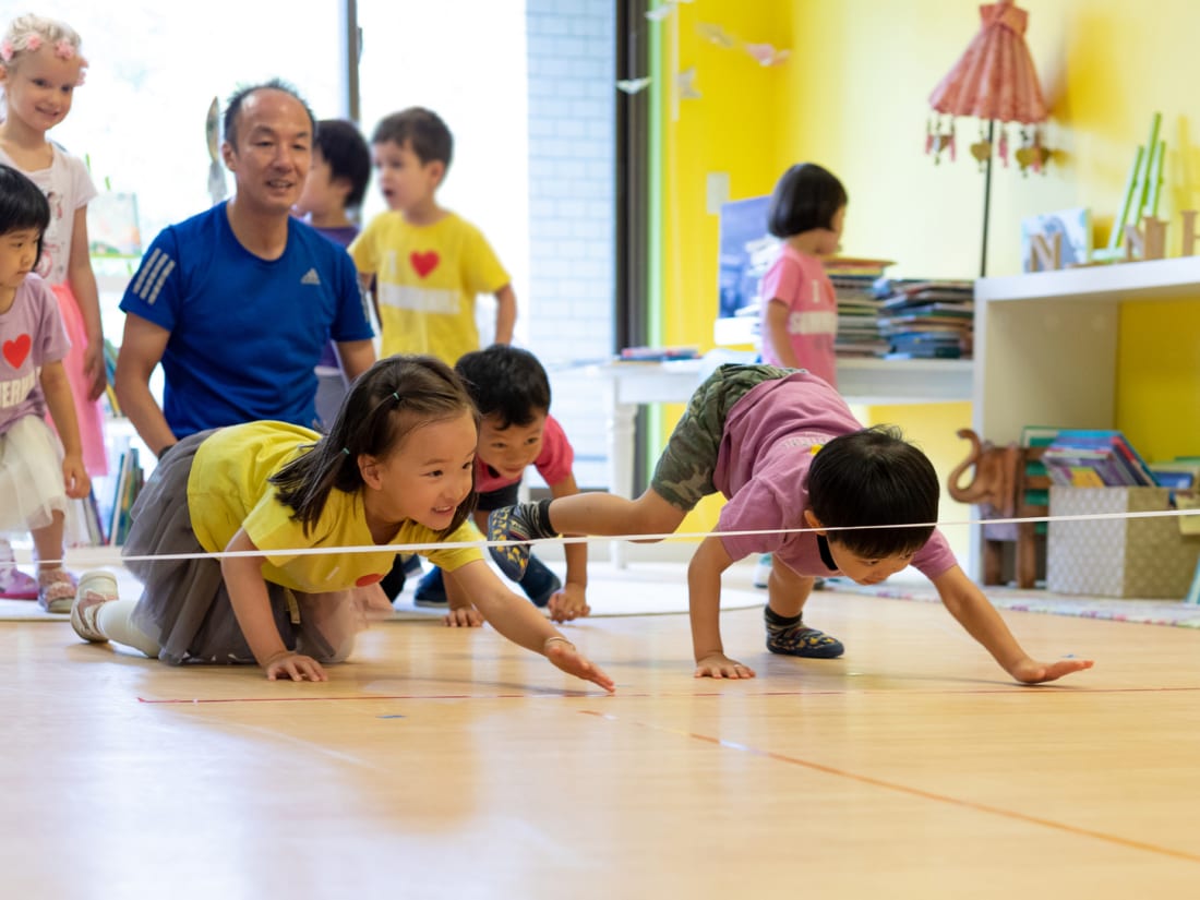 Children play at Summerhill International School in Tokyo