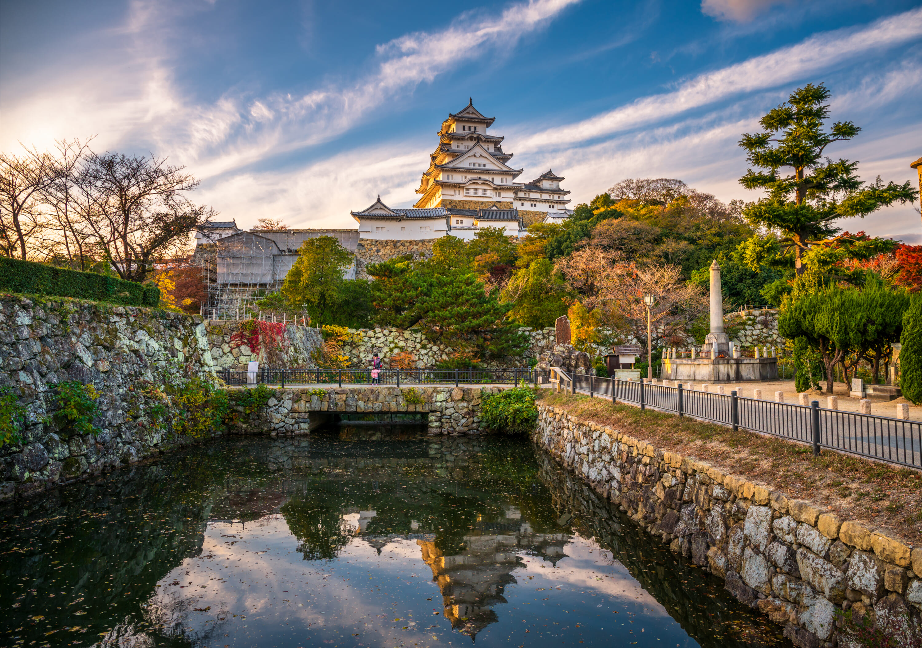 Himeji,Castle,In,Himeji,City,At,Dramatic,Sunset,,Hyogo,Prefecture.