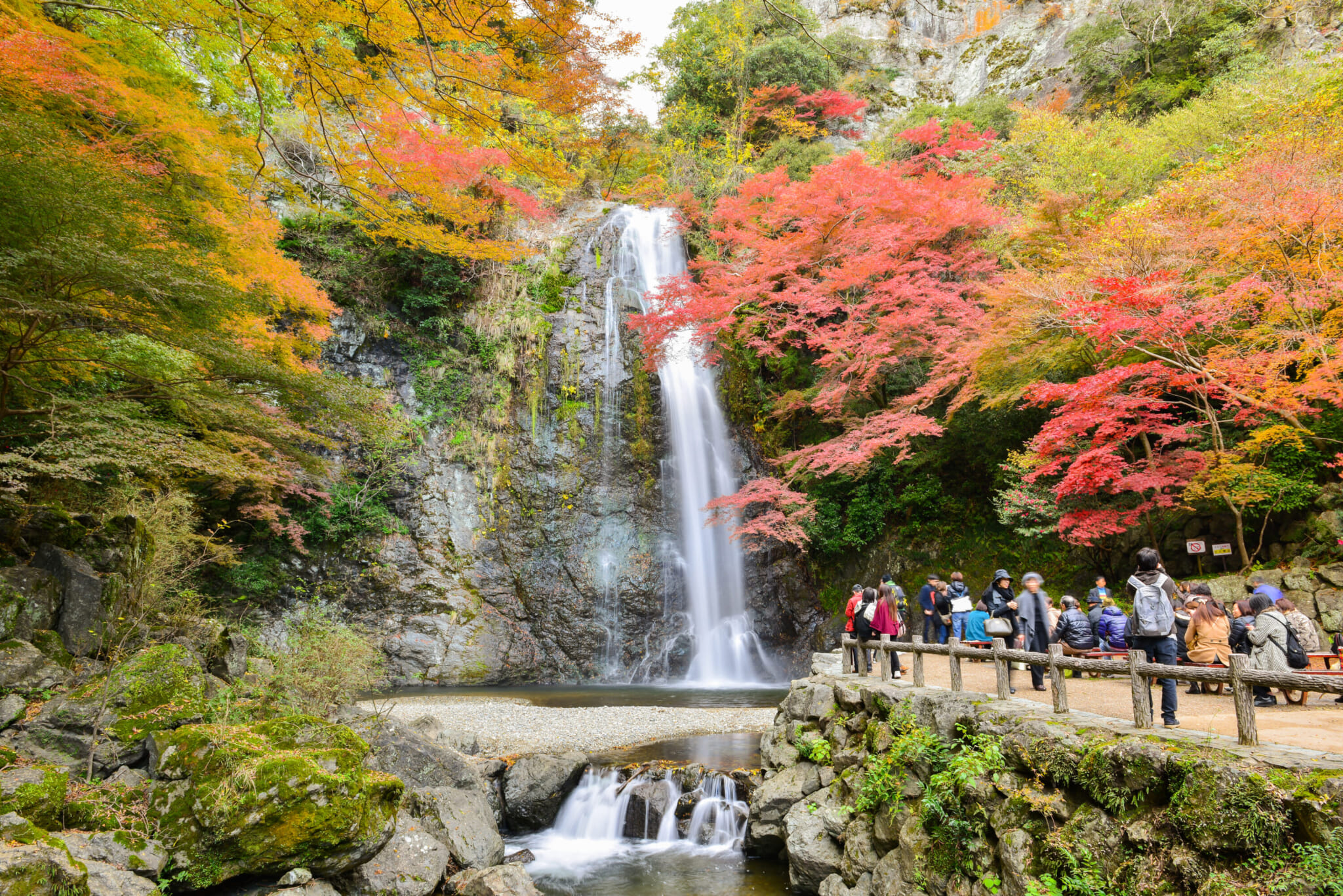 minoh waterfall fall foliage