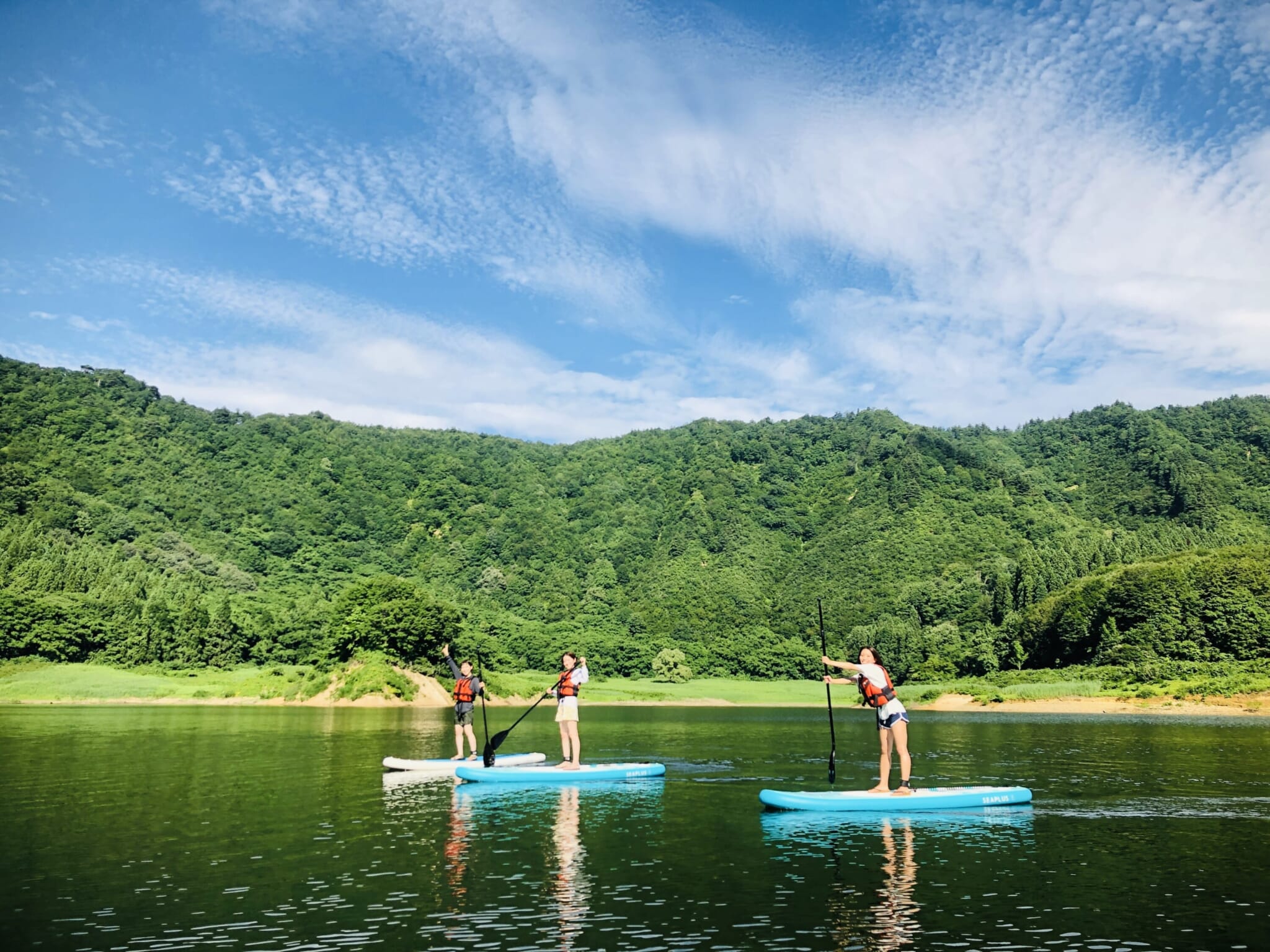 paddle board lake shirakawa