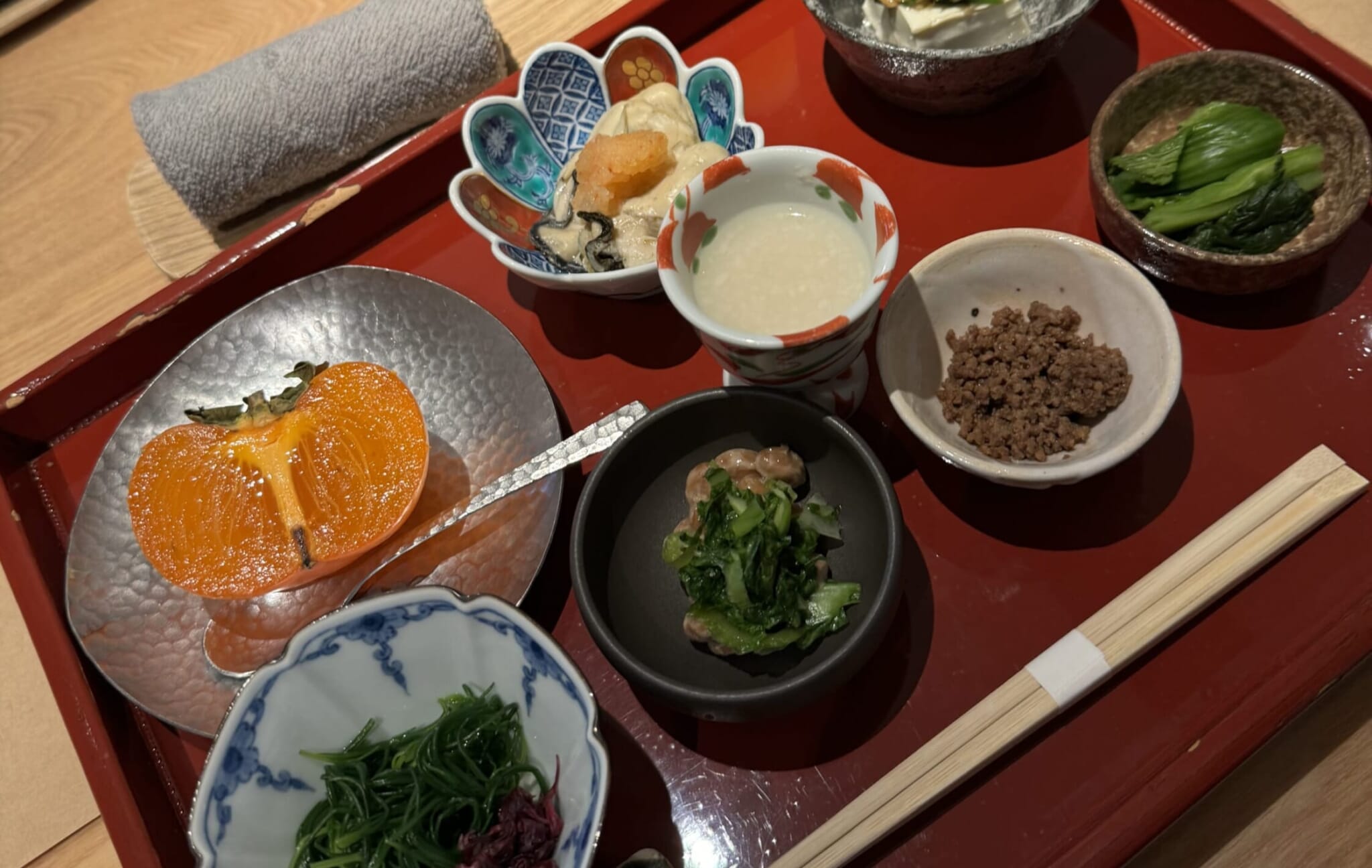 Breakfast spread at Takinami hotel